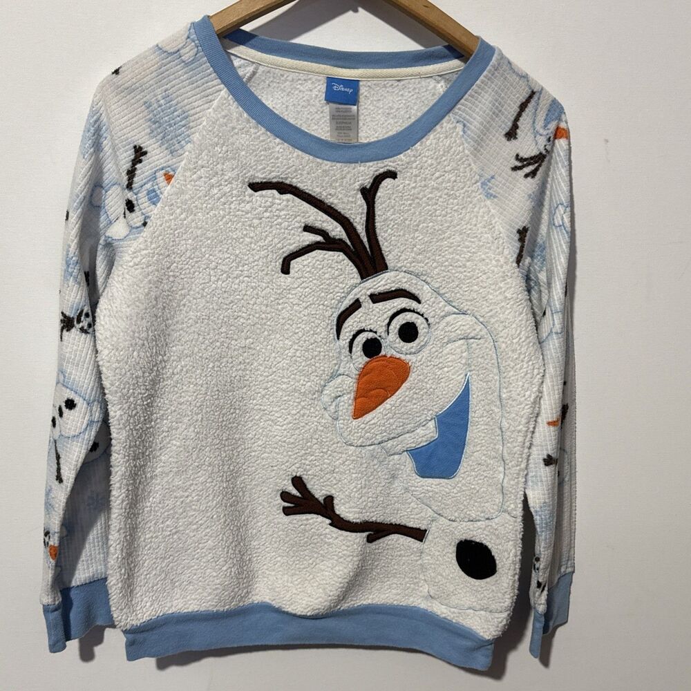 Disney Frozen SZ Small Ladies Olaf 1 Pc Pajama Top Arctic White
